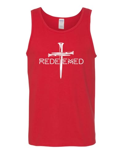 Trenz Shirt Company Redeemed Cross Nails Mens Christian Tank Top