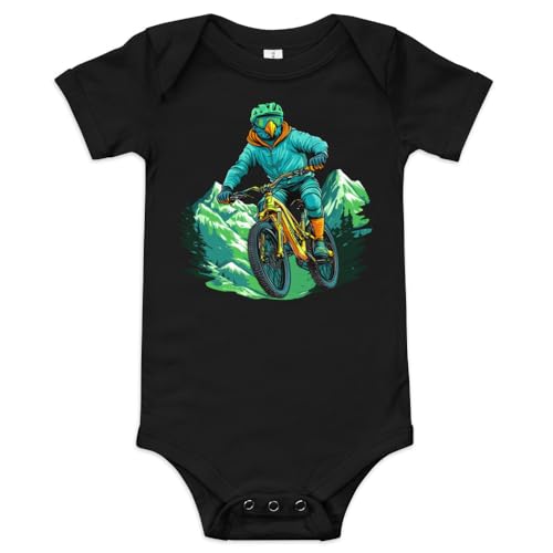 Parrot Bike - Biker Parrots Baby Onesie Black