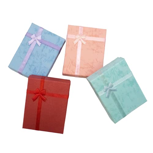 TRIXES Lot de 12 boîtes cadeau pour bijoux - Emballage de luxe pour petits cadeaux de Noël, Saint-Valentin, anniversaire - Présentation d'un collier,...