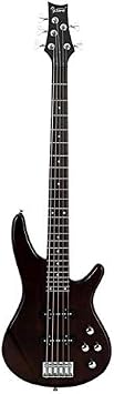 Music Lover GIB Electric 5 String Bass Guitar Full Size Bag Strap Pick Connector Wrench Tool Earth Brown 3-7 Days Delivery