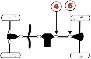 Amazon.com: East Lake Axle rear driveshaft u-joint set for Arctic