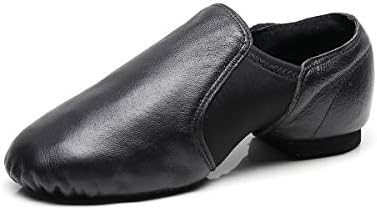 DoGeek Jazz Shoes Women’s Dance Shoes Soft Leather Dance Shoes with Pig Leather Jazz Shoes Slip On Split Sole for Children and Adult UK Size 2-9
