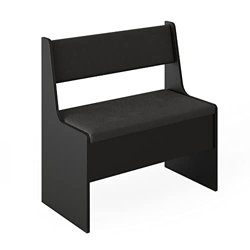 Vicco Esszimmer-Bank Roman, Schwarz, 41.5 x 76.6 cm, geeignet für platzsparende Ecklösungen im Essbereich