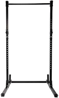 HulkFit Multi-Function Adjustable Power Rack Exercise Squat Stand with J-Hooks and Other Accessories, Multiple Versions, Black
