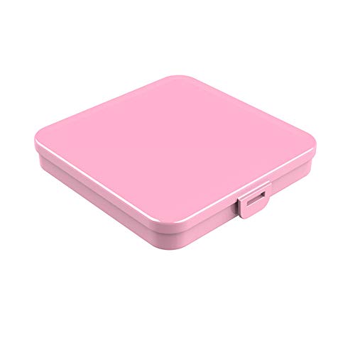 Small Storage Box, Portable Storage Case for dailylife, Disposable Face Cotton Organizer Dustproof Storage (Pink)