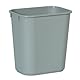 Rubbermaid FG295500GRAY Rechteckiger Abfalleimer, 12,9 l, Grau, 12 Stück