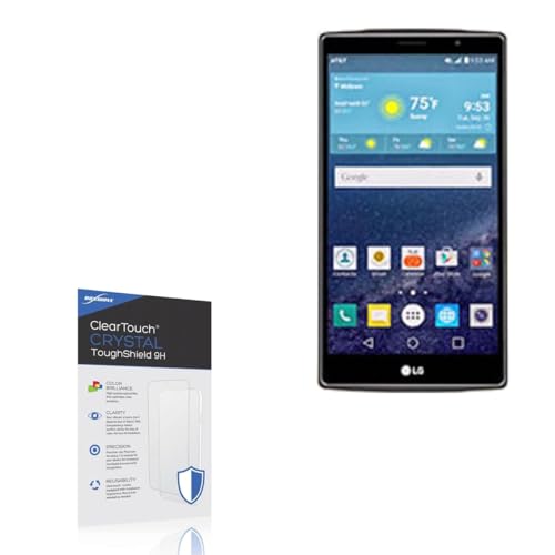 BoxWave Screen Protector Compatible With LG Vista 2 - ClearTouch Crystal ToughShield 9H (2-Pack), Clear 9H Tough Flexible Film Screen Protector