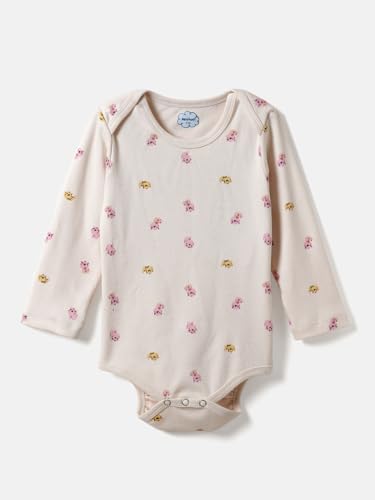 Image of Nautinati Baby Girls 100% Cotton Graphic Printed Bodysuits /Onsies (Value Pack) | Age 0-2 Years