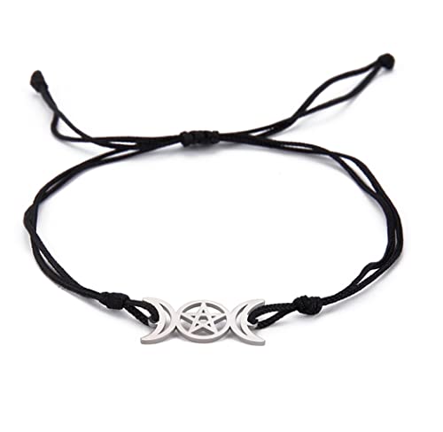Pulsera Triple Luna Diosa unisex acero inoxidable miniatura 1