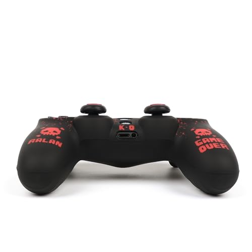 Image of RALAN Pixelated Skull Design Controller Skin Cover with 2 Thumb Grips Compatible with PS4 /Playstation 4 Slim /Pro Controller