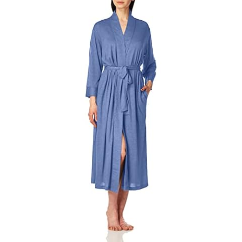 N Natori Womens Congo Robe Long Sleeve Bathrobe - Blue Cover