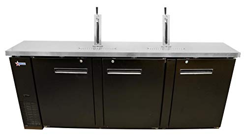 Omcan 50069 90-Inch Triple Solid Door Beer Bottle Dispenser With Two Taps And 32 Cu. Ft. Capacity on Fridge.com - View 2