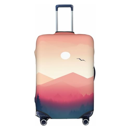 Minimalist Landscapes Foggy Sunset Elastic Travel Luggage Covers Dustproof Scratch-Resistant Suitcase Protector Fit 22-24 Inch