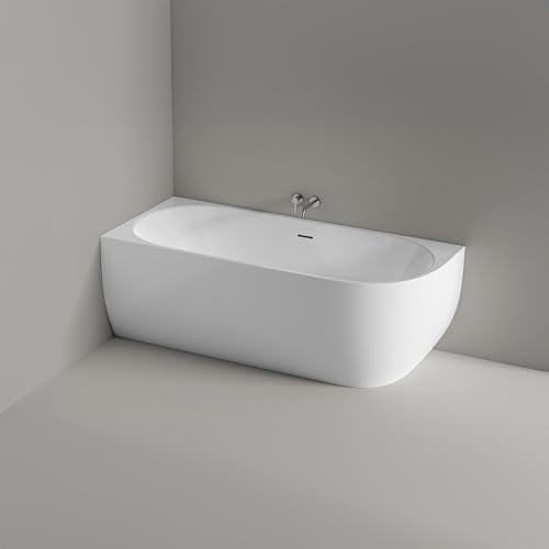 BERNSTEIN Freistehende Badewanne aus Sanitäracryl Wanne mit Doppelwandiger Konstruktion 170 x 75 x 60 cm - 5 Jahre Garantie - Standbadewanne Lena Corner in Weiß glänzend, Acryl-Wanne Einbau Links – Bild 5