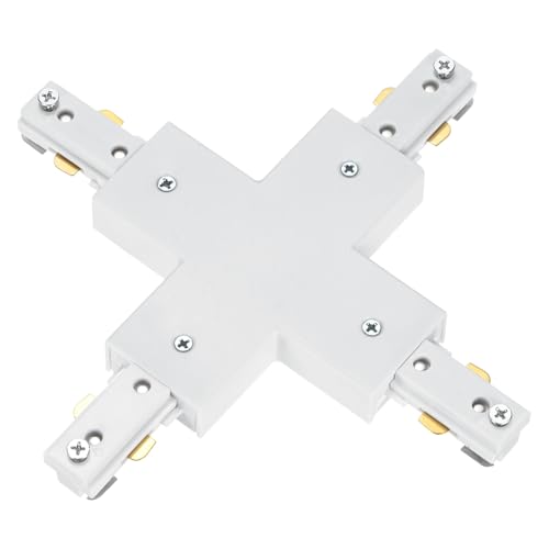 Connecteur X en H 3 fils pour réparer et étendre un rail d'éclairage blanc