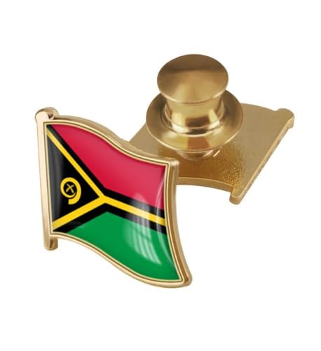Image of vmcoatdu Country Flag Backs Locking Pin Keepers Locking Clasp Pin Badge International Travel Brooch Metal Alloy Souvenir Pin 0.75x0.7 Inch Small Pin