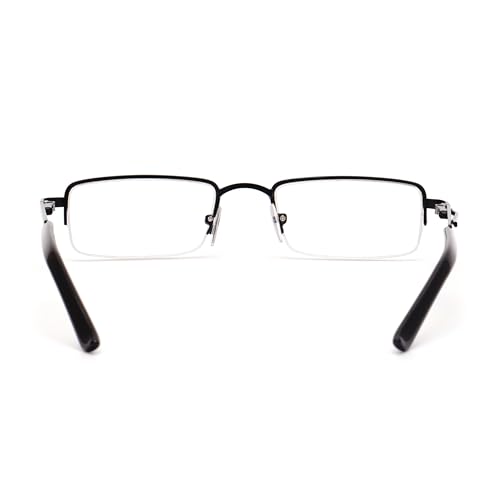 Image of Half Rim Reading Glass for Men and Women | Lightweight Rectangular Design | Scratch-Resistant Lens | Soft Silicone & Adjustable Nose Pads | Suitable for All Face Types
