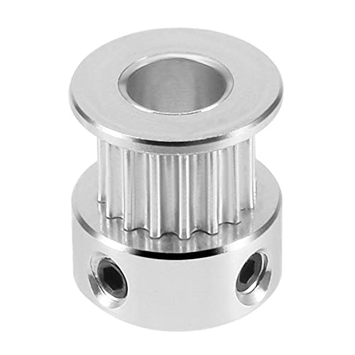 Printer Accesstories 2Pcs Aluminum Gt2 Timing Belt Pulley Flange Synchronous Wheel for 3D Printer - 16 Teeth 6Mm Bore & 36 Teeth 8Mm Bore - (Color: Silver)