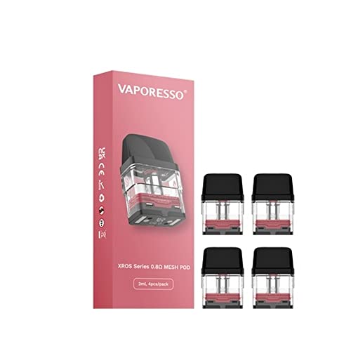 Vaporesso XROS 交換用 Pod カートリッジ 0.8Ω/1.2Ω 1箱(4個) ベポレッソ クロス専用ポッド 電子タバコ VAPE XROS / XROS mini/XROS 2/XROS Nano 用 4pcs 正規品