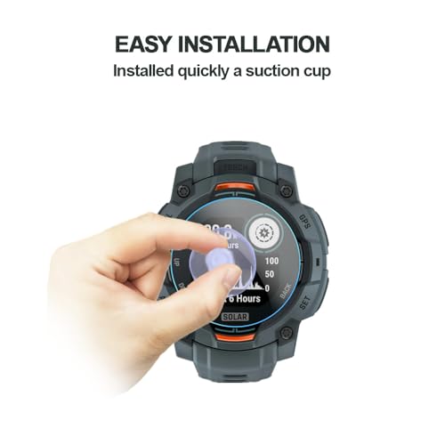 Garmin Instinct 3 45mm AMOLED/Solar Smartwatch Screen Protector 9H Tempered Glass Protective Film (3 Pack)