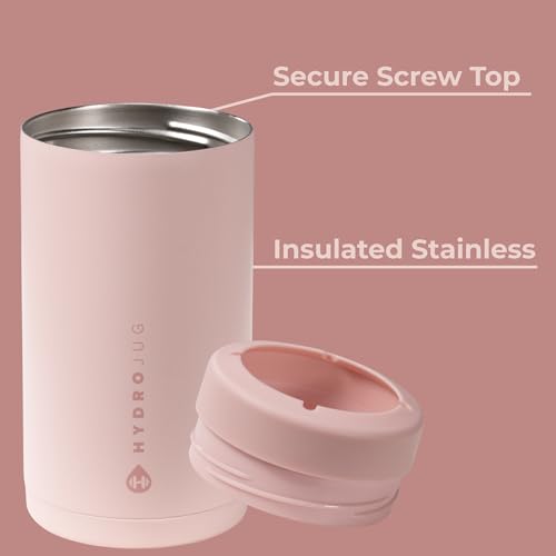 Image of HydroJug Tall Can Cooler 16 oz, Stainless Steel Can Holder, Dusty Rose