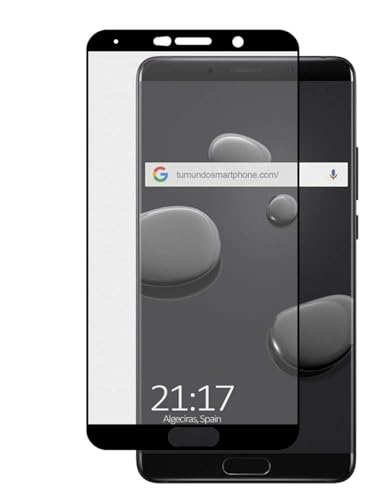 Protector de Pantalla Completa para Huawei Mate 10 de Dureza de 9H sin Burbujas (Negro) .Full Cover Huawei Mate 10 Cristal Vidrio Templado Premium de Cobertura Completa con Bordes Redondeados.