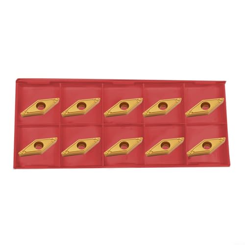 VBMT331 / VBMT160404HQ - Juego de 10 piezas de insertos de torneado de carburo indexables, excelente dureza y resistencia al desgaste para mecanizado