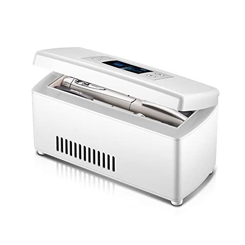 Peptide Cooler Portable Insulin Cooler Box Keeping Cooling 2-8 with LED Display Mini Refrigerator Carrying Organizer (1PCS)