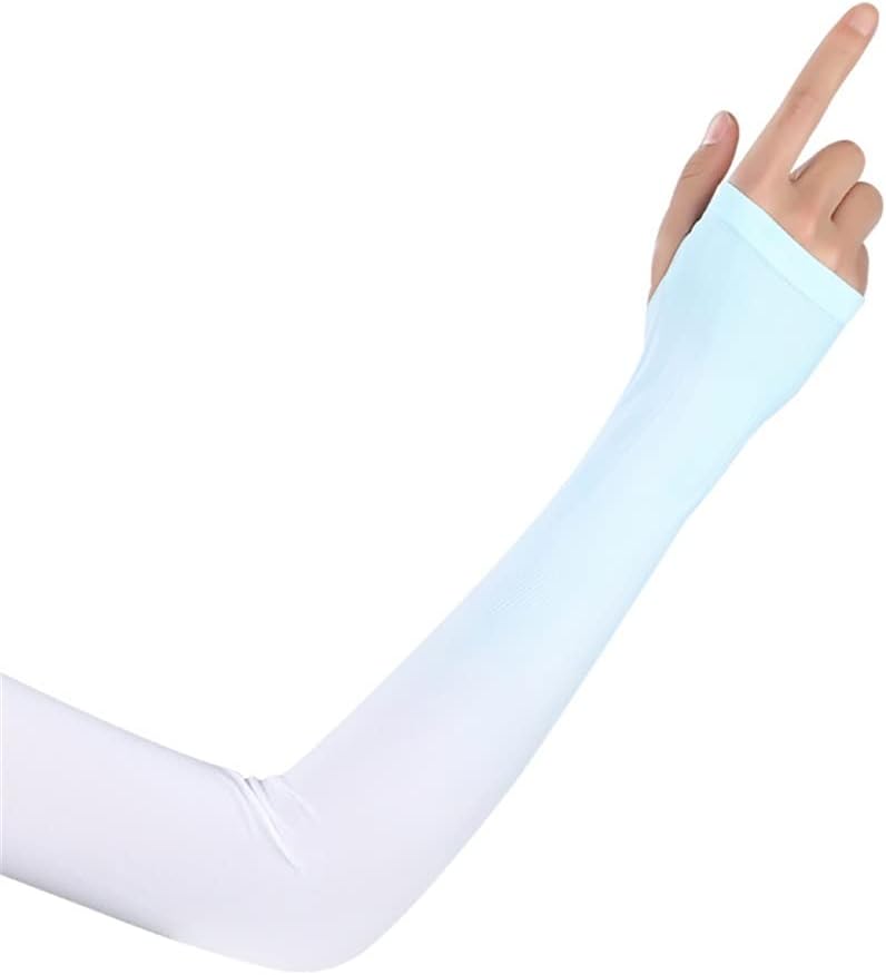 HBJWOV ICY Sleeves Female Gradient Ice Silk Arm Guard Sleeves Artifact Driving Gloves(Black)