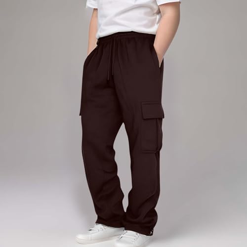 Boys Cargo Pants Active Joggers Oversized Sweatpants Drawstring Hiking Athletic Sports Trousers Baggy Pants Outdoor Joggers2