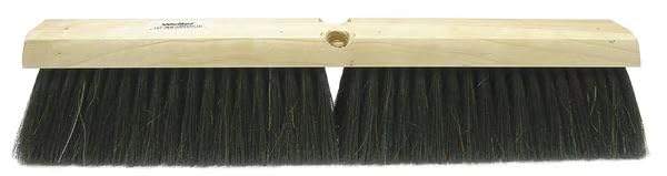 24 in Sweep Face Broom Head, Soft, Natural, Black