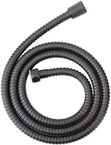 Manguera de ducha de repuesto universal de 1 m, color negro, antitorceduras, ajuste estándar y manguera de ducha flexible para una fácil instalación y uso