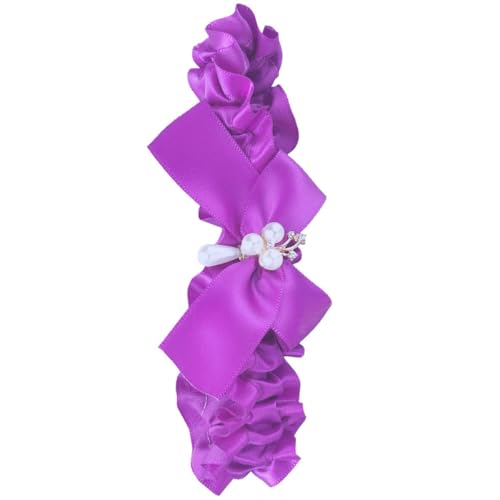 Alipis Anillo de Encaje para Novia Púrpura, Cinturón Ajustable de Poliéster Cómodo y Versátil, Accesorio Elegante para Boda y Fiesta Especial