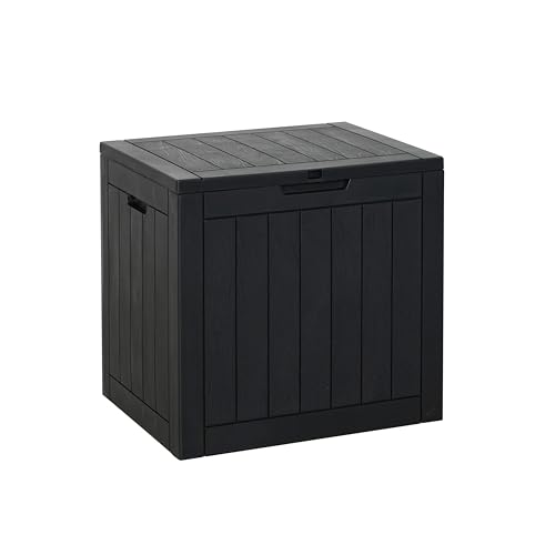 Koll Living Gartenbox Cubex 118 Liter Anthrazit Auflagenbox aus Kunststoff | Wetterfeste Kissenbox | Pflegeleichte Garten Aufbewahrungsbox | L56 x B43 x H53 cm