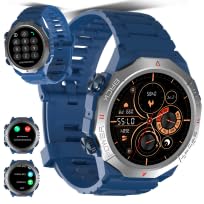 Military Smart Watches for Men(Answer/Make Calls), 1.39'HD Fitness Watch, 24/7 Heart Rate Sleep Monitor, Smart Watch for Men 110+ Sport Modes, 30Day, IP68 Waterproof Smartwatch for Android iOS