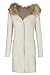Produktbild MILESTONE Damen Wollmantel Wendemantel Mantel Tosca Beige Taupe Große Kapuze mit Fellkragen Lang Schurwolle Woll-Mix (44)