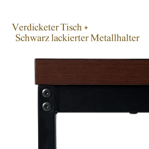 FurnitureR Garten Bartisch 120x70 cm | Wetterfeste MDF-Platte | Metallgestell für Terrasse & Balkon