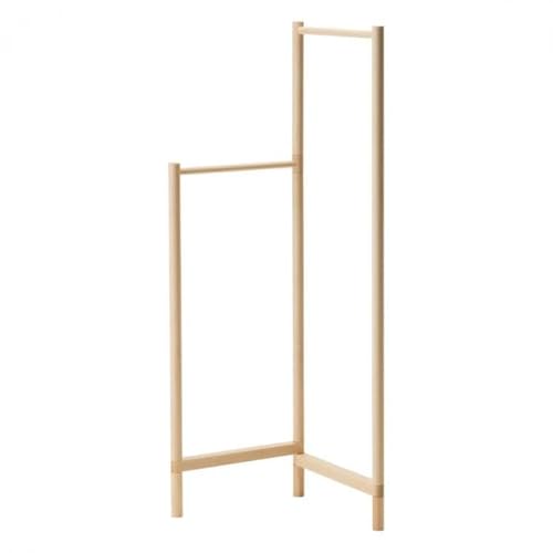 旭川家具 コサイン コンビラック [ 旭川家具 北海道 旭川市 木製 家具 ハンガーラック コート掛け 仕切り 衣桁 コンパクト ユニバーサルデザイン 洋服掛け 見せる収納 折りたたみ式 シンプル ナチュラル 手作り 北欧 おしゃれ 天然木 無垢 ]_00246