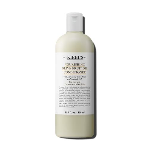 Kiehl's Nourishing Olive Fruit Oil Conditioner, Moisturizing Hair Conditioner for Dry & Damaged Hair, Promotes Shine, Helps Detangle, Lightweight Formula, with Avocado Oil & Lemon Oil - 1...