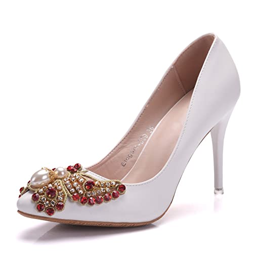 Escarpins pour femmes bout pointu papillon talon haut 9 cm chaussures de fête