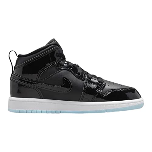 Jordan 1 Mid Pre School Black/Dark Concord-White DV1339-004 2Y2