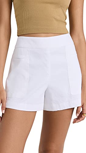 Theory Women's Mini Utility Shorts, White, 4 #TOP3
