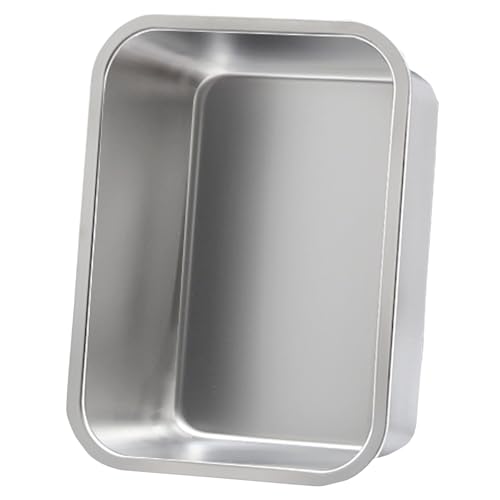 Plateau INOX, Plateau Gateau Rectangulaire, Antiadhésives et Indéformables, Robustes, Finition Miroir et Compatibles Lave-Vaisselle(32x22x10cm/12x8x3in)
