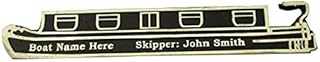 The Metal Foundry Personalised Canal Boat Nautical Brass Plaque Gift with your choice text - Made in England - 19 cm x 3 cm