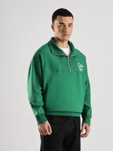 Image of Embroidered Logo Relaxed fit Cotton Sweatshirt