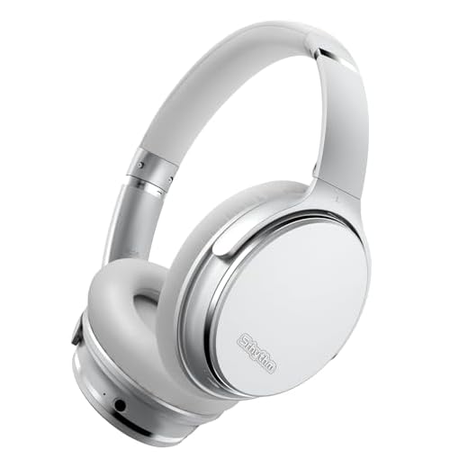 Brusreducerande Trådlösa Hörlurar Bluetooth 5.0, Srhythm NC35 Lätt Over-ear hörlurar med CVC8.0-mikrofon,Type-C Snabb laddning, 40 + timmars speltid, röstsamtal för Mobiltelefon/TV/PC (Flisa)