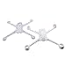 HUANRUOBAIHUO Quadcopter Recambios Corporal y Cubiertas Inferiores for HUBSAN H501S X4 RC Remoto Aviones no tripulados Negro Superior e Inferior del Cuerpo de Vivienda Piezas cáscara del Cuerpo Drone