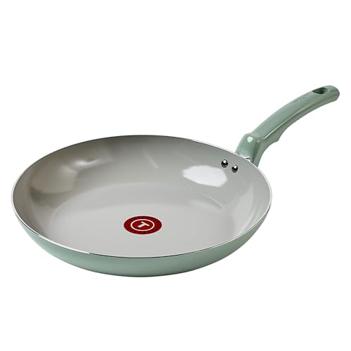 Image of T-Fal Refresh Ceramic Nonstick Frying Pan 12 Inch Skillet, Oven Safe to 350°F, Stay-Cool Handle, Mint Green