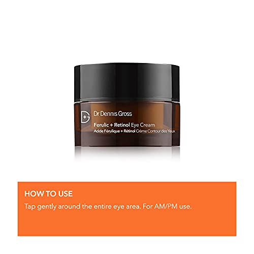 Dr Dennis Gross Ferulic + Retinol Eye Cream: For Crows Feet, Elevens, And Dark Circles, 0.5 Oz #TOP6