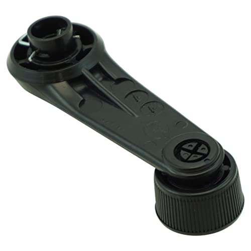 Image of TRQ Window Crank Handle Chrome & Black Compatible with 73-04 Toyota